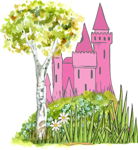Fairy tale castle in nature