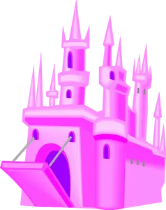 Castello rosa dello storybook
