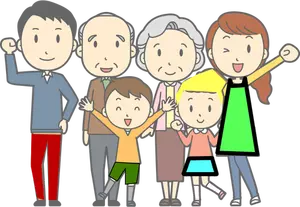 Image vectorielle d’une famille heureuse