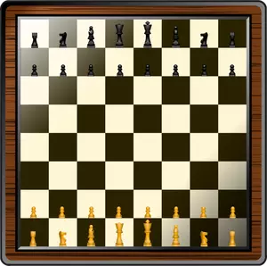 Fantasia di scacchi a bordo e pezzi