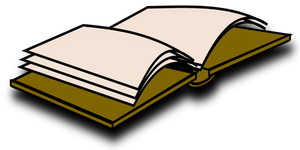 Libro abierto de color marrón