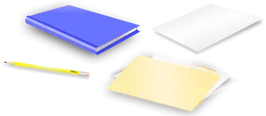 Illustration vectorielle de bureau papeterie
