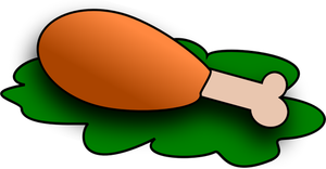 Vector image of chicken drumstick