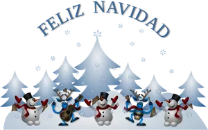 Immagine vettoriale della carta di buon Natale in spagnolo