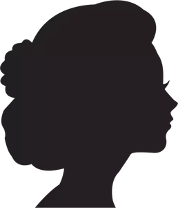 Weiblicher Kopf Profilbild silhouette