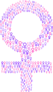 Vrouwelijke symbool in kleur