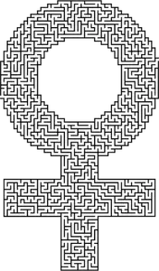Labirinto de símbolo feminino