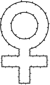 Kvinnlig Symbol av törnen