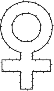 Símbolo feminino de espinhos