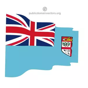 Wavy flag of Fiji