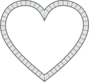 Ilustración vectorial de corazón decorativo en color