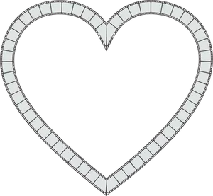 Ilustração em vetor do coração decorativo na cor