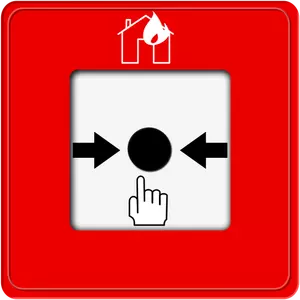 Disegno del pulsante di allarme antincendio