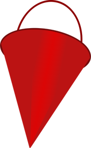 Vector graphics of conical buckets for fire-fighting