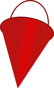Vector graphics of conical buckets for fire-fighting