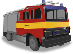 Disegno vettoriale di incendio camion