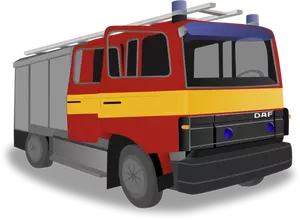 Fire truck vector drawing