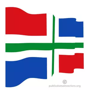 Ondulé drapeau de la province néerlandaise