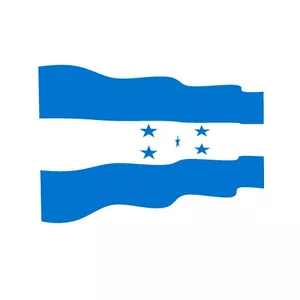 Wellig Flagge von Honduras
