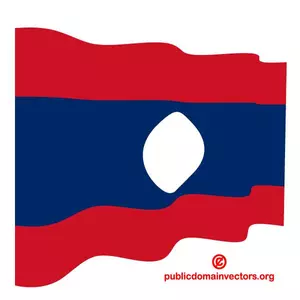 Vågig flagga Laos