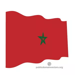 Vettore di bandiera marocchina