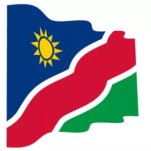 나미비아의 물결 모양의 국기