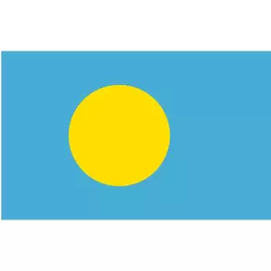 Vector bandiera di Palau
