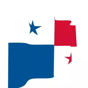 Ondulado bandera de Panamá