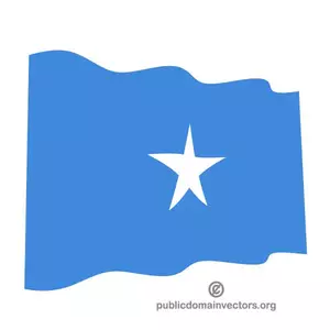 Wellenförmige Flagge Somalias