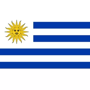 Vector flag of Uruguay