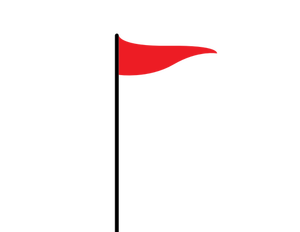 Gráficos vectoriales de bandera roja