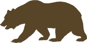 Vektor Klipart medvěda z Kalifornie vlajky