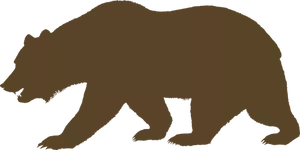 Clipart vetorial de urso na bandeira da Califórnia