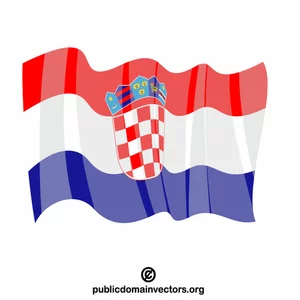 Drapeau de la Croatie vecteur