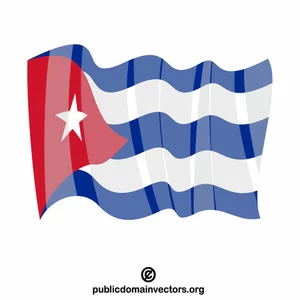 Flagge von Kuba Vektor
