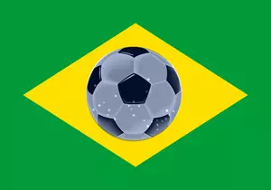 Brasil flagg fotball vektor image