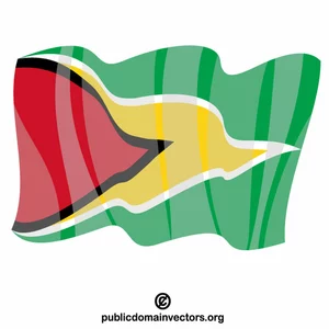 Bendera clip art vektor Guyana