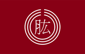 Officiële vlag van Hijikawa vectorillustratie