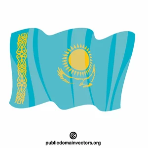 Flaga Kazachstanu grafika wektorowa