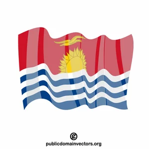 National flag of the Republic of Kiribati