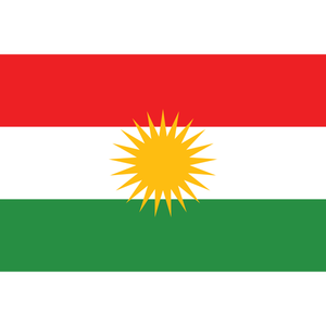 Vlag van Koerdistan vector