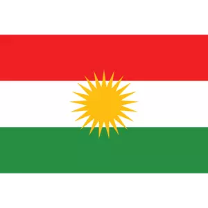 Flagge Kurdistan-Vektor
