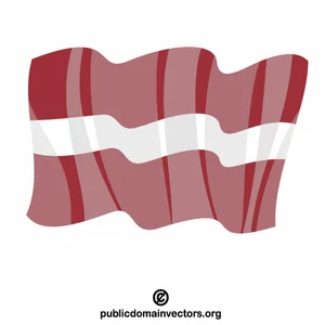 Lettlands flagga ClipArt