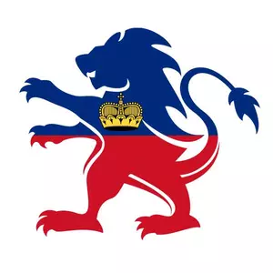 Crest with flag of Liechtenstein