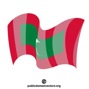 Vettore della bandiera delle Maldive