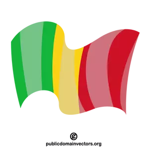 Flag of Mali vector clip art