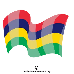 Vettore della bandiera di Mauritius