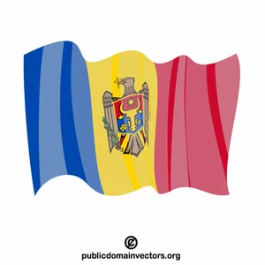 Republiken Moldaviens nationella flagga
