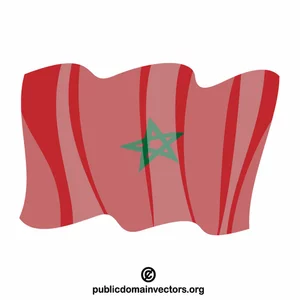 Flagget til Marokko vektorgrafikk utklipp