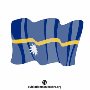 Flagga för Nauru vektor ClipArt